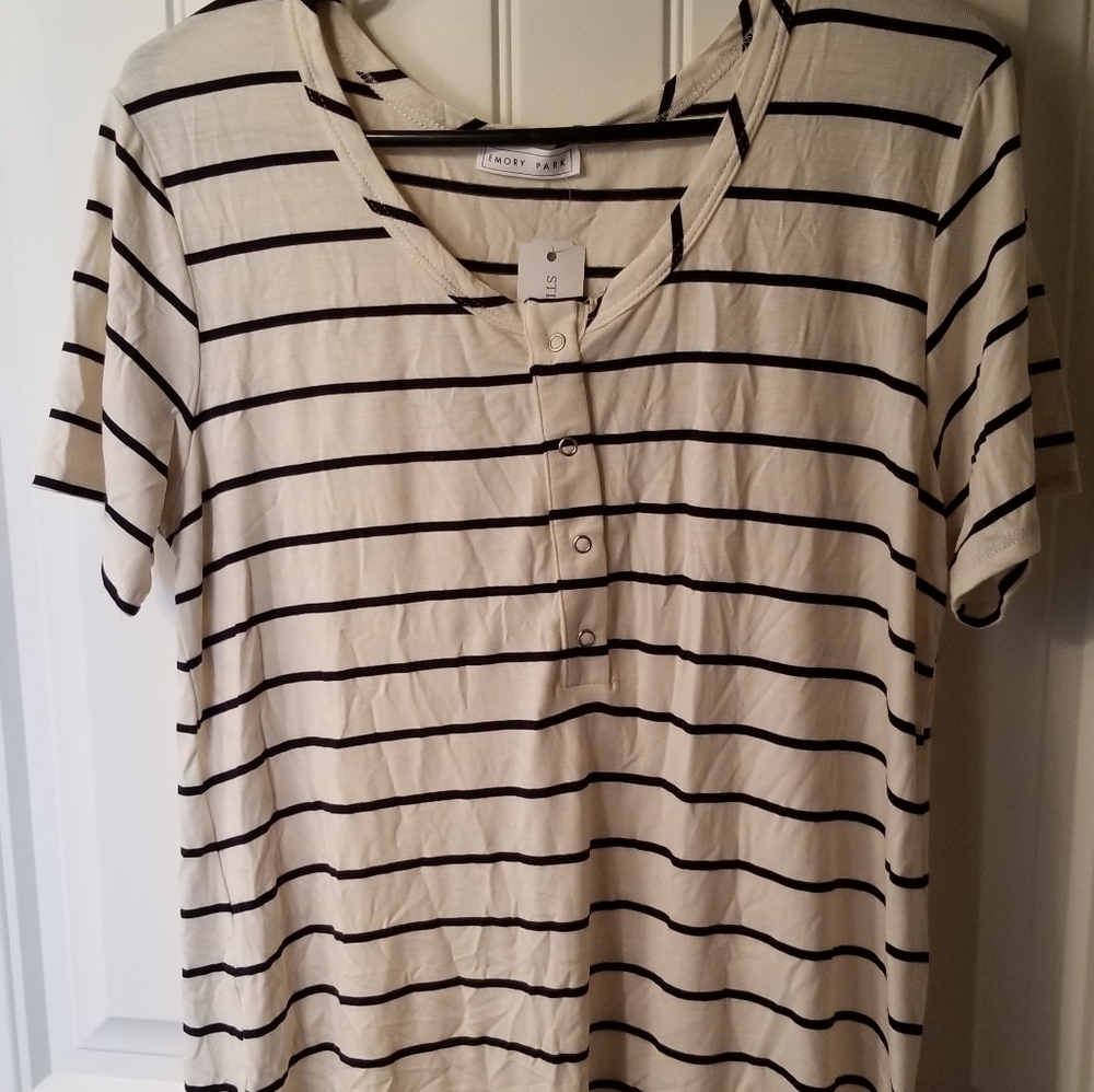 Emory Button Front Knit Top